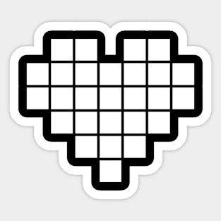 Pixelated Heart Sticker